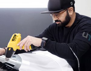Removing car window tint in Mishawaka